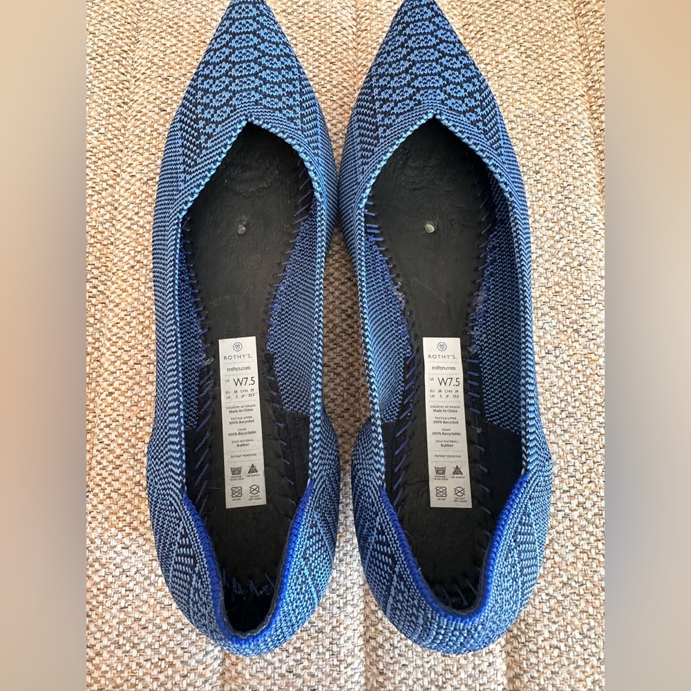 Euc Rothy’s Lapis Python Points Size 7.5 - image 2